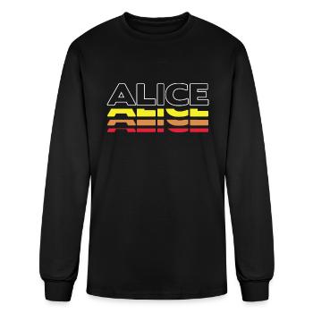 Alice First Name Funny Vintage Sunset Alice - Men's Long Sleeve T-Shirt - black - Front