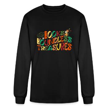 Books Boundless Treasures - Men's Long Sleeve T-Shirt - black - Front
