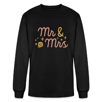 Mr and Mrs - Men's Long Sleeve T-Shirt - black - Front