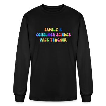 family and consumer science facs teacher - Men's Long Sleeve T-Shirt - black - Front