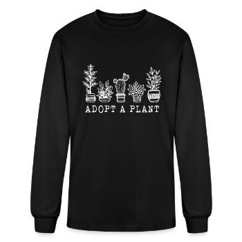 Adopt a Plant - Men's Long Sleeve T-Shirt - black - Front