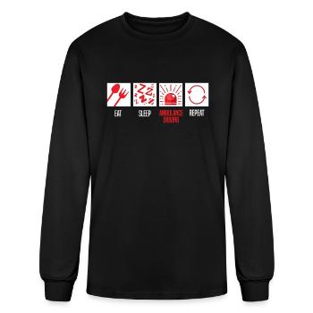 Funny Ambulance Driver - Men's Long Sleeve T-Shirt - black - Front
