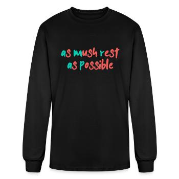 As Mush Rest As Possible - Men's Long Sleeve T-Shirt - black - Front