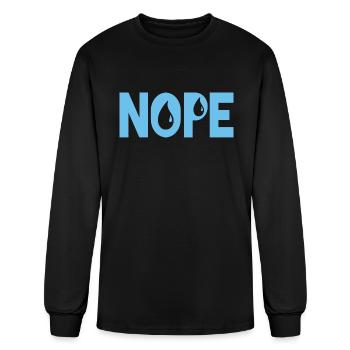Blue Nope - Men's Long Sleeve T-Shirt - black - Front