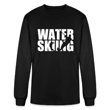 The Water Skiing - Men's Long Sleeve T-Shirt - black - Front