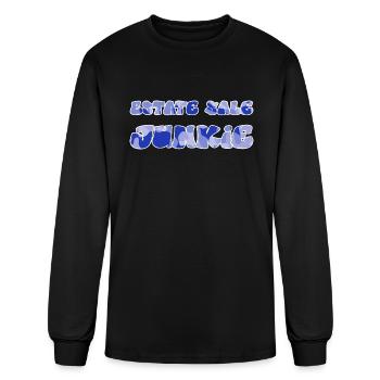 Estate Sale Junkie blue camo - Men's Long Sleeve T-Shirt - black - Front