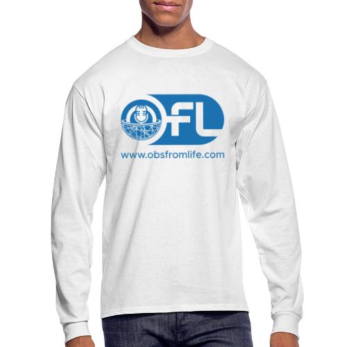 Observations from Life Logo with Web Address - Men's Long Sleeve T-Shirt