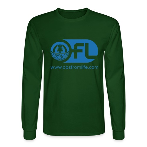 Observations from Life Logo with Web Address - Men's Long Sleeve T-Shirt