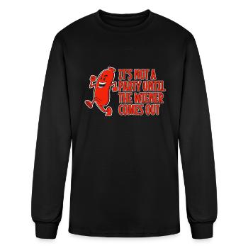 It’s Not A Party Until The Wiener Comes Out - Men's Long Sleeve T-Shirt - black - Front