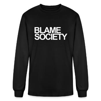 Blame society - Men's Long Sleeve T-Shirt - black - Front