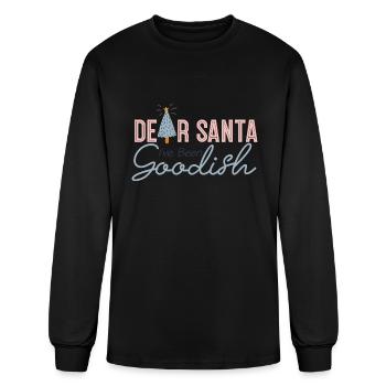 Dear Santa I ve Been Good Ish D1 - Men's Long Sleeve T-Shirt - black - Front