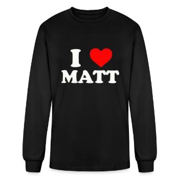 I LOVE MATT - Men's Long Sleeve T-Shirt - black - Front