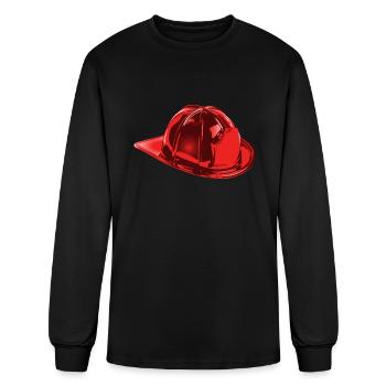 firefighter helmet - Men's Long Sleeve T-Shirt - black - Front
