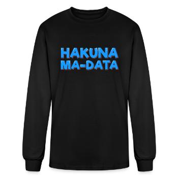 No Data Worries - Men's Long Sleeve T-Shirt - black - Front