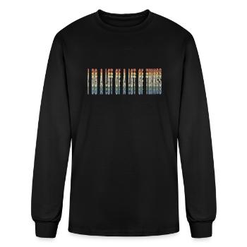 I do a lot of a lot of things closed stacked retro - Men's Long Sleeve T-Shirt - black - Front