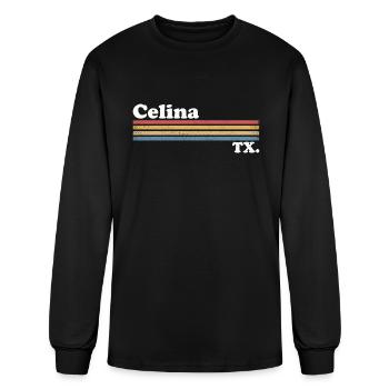 Celina Texas ville natale - T-shirt à manches longues Homme - noir - Devant