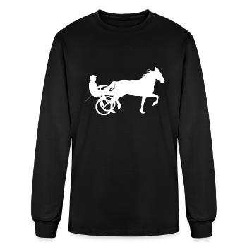 Horses Riding Harness Racing Rider Equitation - Men's Long Sleeve T-Shirt - black - Front