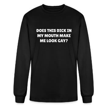 Gay Dick In Mouth - Men's Long Sleeve T-Shirt - black - Front