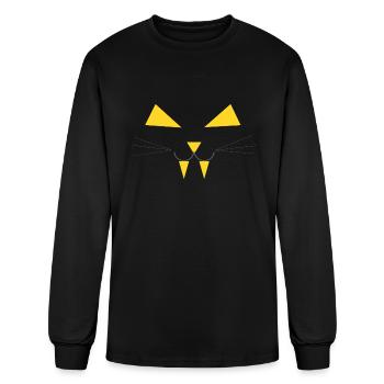 the scary cat - Men's Long Sleeve T-Shirt - black - Front