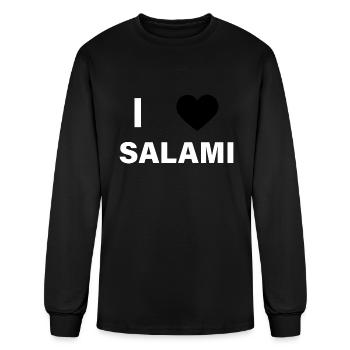 I Love Salami - Men's Long Sleeve T-Shirt - black - Front