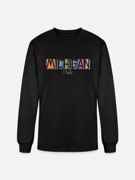 Michigan Home - Men's Long Sleeve T-Shirt - black