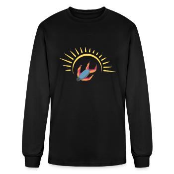 Skydiver Skydiving Nature Sun Skydive - Men's Long Sleeve T-Shirt - black - Front