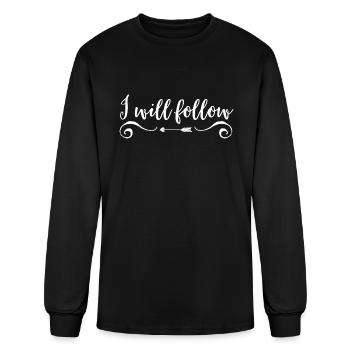 I Will Follow - Men's Long Sleeve T-Shirt - black - Front