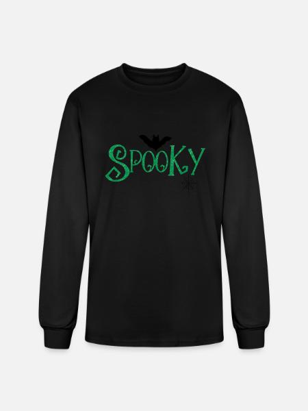 Spooky Design In Green - Men's Long Sleeve T-Shirt - black