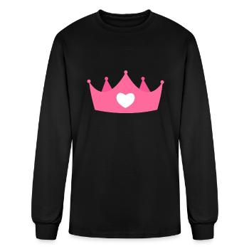 Couronne de princesse - T-shirt à manches longues Homme - noir - Devant