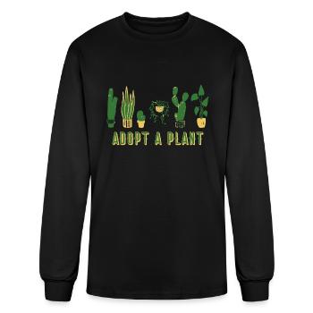 Adopt a plant - Men's Long Sleeve T-Shirt - black - Front