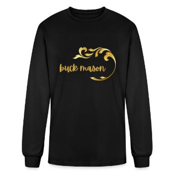 buck mason tee shirt. - Men's Long Sleeve T-Shirt - black - Front