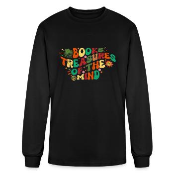Books Treasures of The Mind - Men's Long Sleeve T-Shirt - black - Front