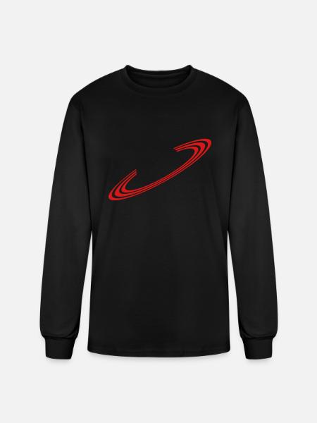 Planet with Rings - Men's Long Sleeve T-Shirt - black
