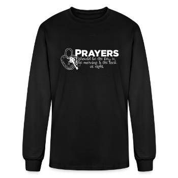 Prayers Should Be The Key In The Morning - Men's Long Sleeve T-Shirt - black - Front