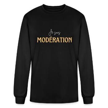 Je Suis Modération - Men's Long Sleeve T-Shirt - black - Front