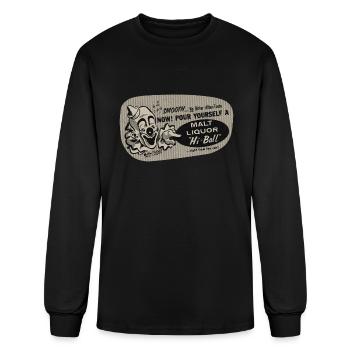Vintage Clown Malt Liquor High Ball - Men's Long Sleeve T-Shirt - black - Front
