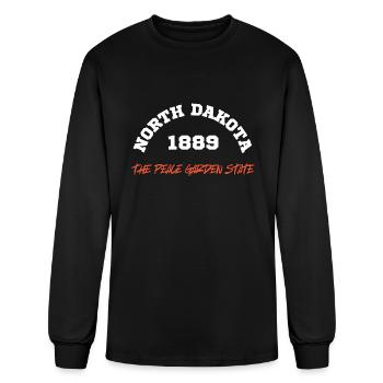 PEACE BLOOMS IN NORTH DAKOTA - Men's Long Sleeve T-Shirt - black - Front