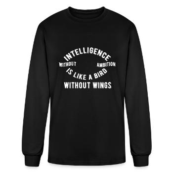 Intelligence saying - Men's Long Sleeve T-Shirt - black - Front