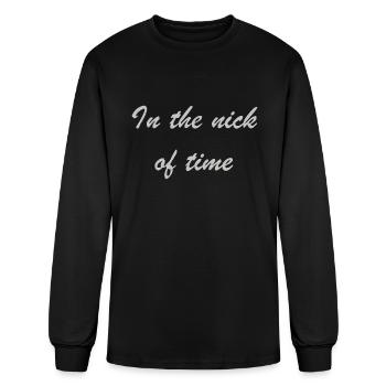 In the nick of time - Men's Long Sleeve T-Shirt - black - Front