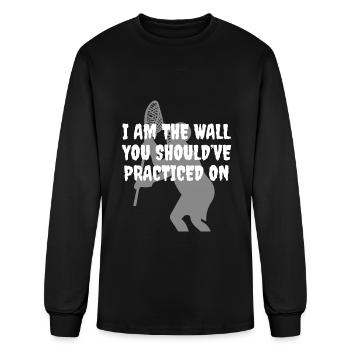 Lacrosse Goalie - I Am the Wall Lax Goalie - Men's Long Sleeve T-Shirt - black - Front