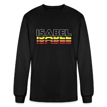 Isabel First Name Funny Vintage Sunset Isabel - Men's Long Sleeve T-Shirt - black - Front