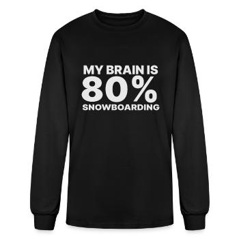 Snowboarding Humor - Men's Long Sleeve T-Shirt - black - Front