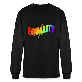 Equality Written In Colorful Letters Lgbtq - Men's Long Sleeve T-Shirt - black - Front