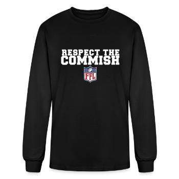 Fantasy Football Commish lustiges Respektiere das - Men's Long Sleeve T-Shirt - black - Front
