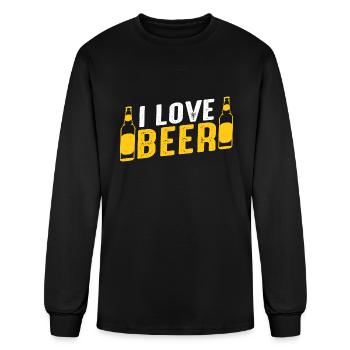Love Beer - Men's Long Sleeve T-Shirt - black - Front