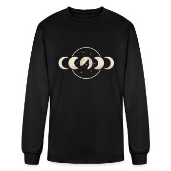 Moon Phase - Men's Long Sleeve T-Shirt - black - Front