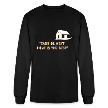 Home - Men's Long Sleeve T-Shirt - black - Front