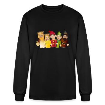Five figures from the ensemble of puppet theater - Men's Long Sleeve T-Shirt - black - Front