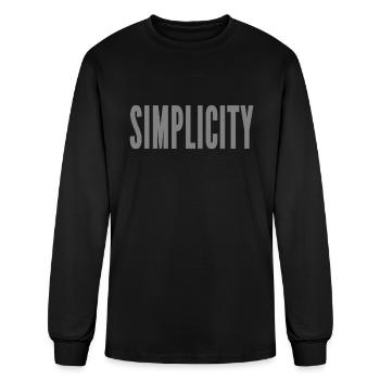 SIMPLICITY - Men's Long Sleeve T-Shirt - black - Front