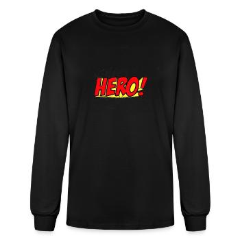 Hero - Men's Long Sleeve T-Shirt - black - Front